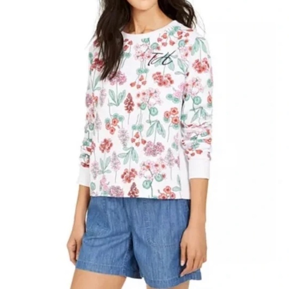 Tommy Hilfiger Floral Martha’s Vineyard Crew Neck Sweatshirt - Picture 1 of 2